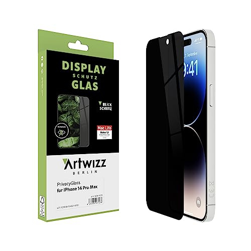 Artwizz PrivacyGlass Schutzglas kompatibel mit iPhone 14 Pro - Displayschutz mit Anti-Spy/Blickschutz-Funktion von Artwizz