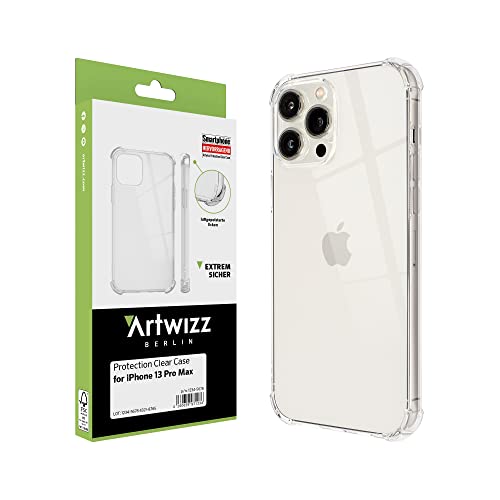 Artwizz Protection Case kompatibel mit iPhone 13 Pro Max - Schlanke Schutzhülle aus TPU mit Extra Luftgepolsterten Airbag Ecken - Transparent von Artwizz