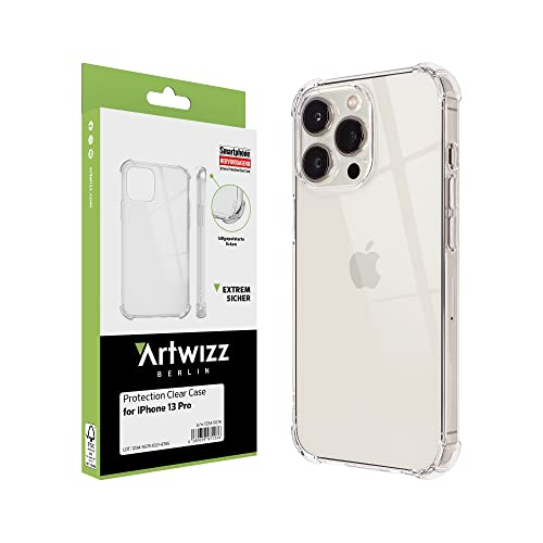 Artwizz Protection Case kompatibel mit iPhone 13 Pro - Schlanke Schutzhülle aus TPU mit Extra Luftgepolsterten Airbag Ecken - Transparent Artwizz Protection Case kompatibel mit iPhone 13 Pro - Schlanke Schutzhülle aus TPU mit Extra Luftgepolsterten Airbag Ecken - Transparent von Artwizz