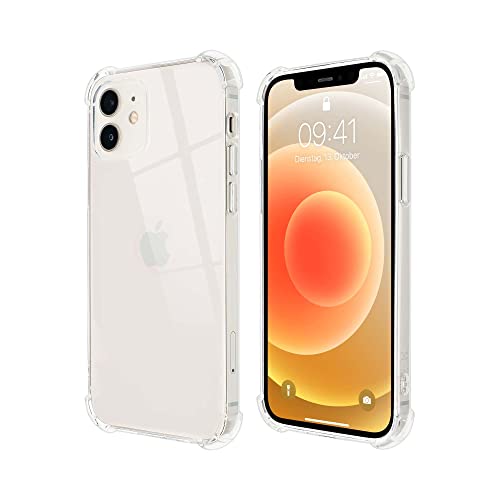 Artwizz Protection Clear Case kompatibel mit iPhone 12 Mini (5.4') - Dünne Schutzhülle aus Stoßabsorbierenden, Kratzresistenten TPU mit luftgepolsterten Airbag Ecken - Transparent von Artwizz