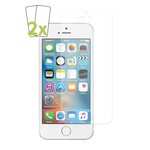 Artwizz ScratchStopper Schutzfolie Designed für [iPhone SE 2016 / 5S / 5] - 2er Pack Transparente Displayschutzfolie - Hüllenfreundlich von Artwizz