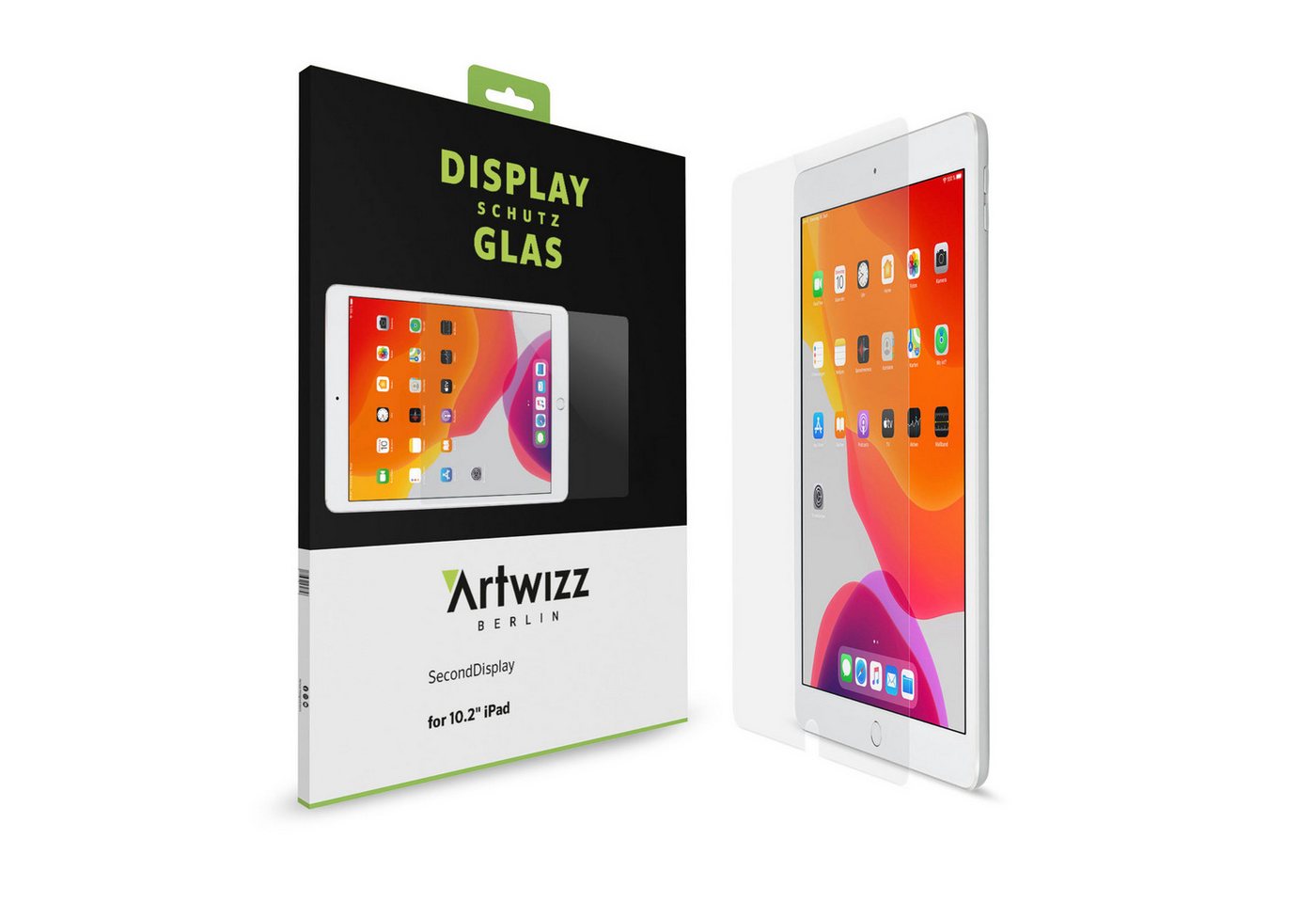 Artwizz SecondDisplay, Displayschutz aus Sicherheitsglas mit 9H Schutzgrad für iPad 10,2 (2021, 2020, 2019), Displayschutzglas, Glas" von Artwizz