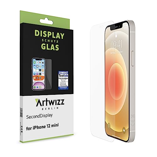 Artwizz SecondDisplay (2er Pack) Schutzglas geeignet für iPhone 12 MINI (5.4') - Displayschutz aus Sicherheitsglas, 9H Schutzgrad, Hüllenfreundlich von Artwizz