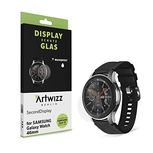 Artwizz SecondDisplay Schutzglas designed für Galaxy Watch (46 mm) - Displayschutz aus Sicherheitsglas mit 9H Härte von Artwizz