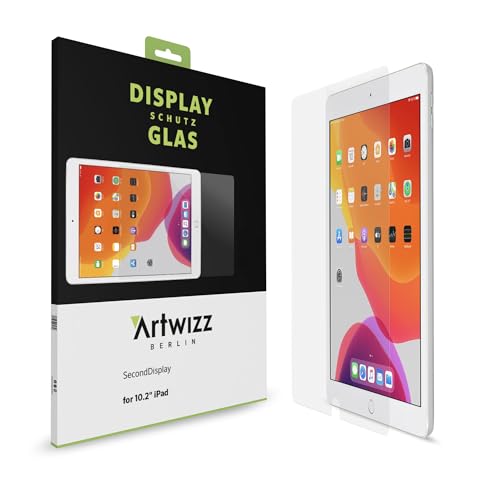 Artwizz SecondDisplay Schutzglas geeignet für iPad 10,2 (2021-2019) - Displayschutz aus Sicherheitsglas mit 9H Härte - Hüllenfreundlich von Artwizz