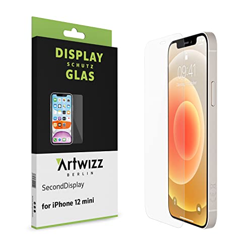 Artwizz SecondDisplay Schutzglas geeignet für iPhone 12 mini (5.4') - Displayschutz aus Sicherheitsglas mit 9H Härte von Artwizz