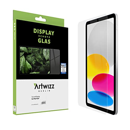 Artwizz SecondDisplay Schutzglas kompatibel für iPad 10,9' (2022, 10. Gen.) - HD Displayschutz aus Sicherheitsglas, 9H Härte von Artwizz