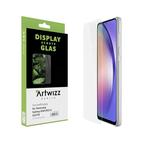 Artwizz SecondDisplay Schutzglas kompatibel mit Galaxy S23 FE & A54 (5G) - HD Displayschutz aus Sicherheitsglas, 9H Härte, Hüllenfreundlich von Artwizz