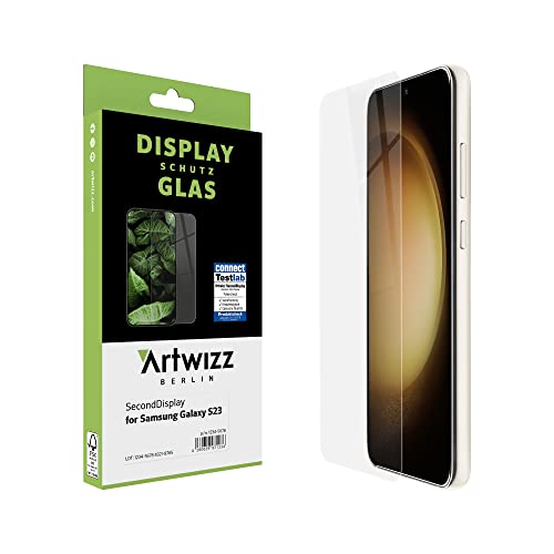 Artwizz SecondDisplay Schutzglas kompatibel mit Galaxy S23 - HD Displayschutz aus Sicherheitsglas, 9H Härtegrad, Hüllenfreundlich von Artwizz