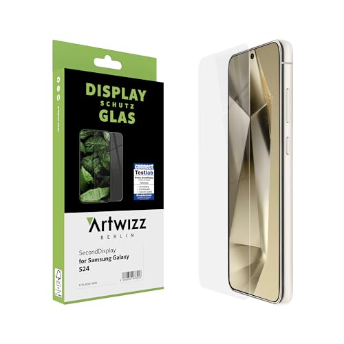 Artwizz SecondDisplay Schutzglas kompatibel mit Galaxy S24 - HD Displayschutz aus Sicherheitsglas, 9H Härtegrad, Hüllenfreundlich von Artwizz