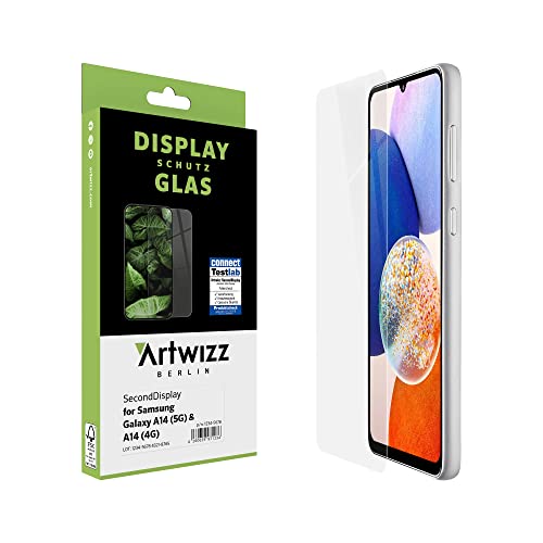 Artwizz SecondDisplay Schutzglas kompatibel mit Samsung Galaxy A14 (4G/5G) - HD Displayschutz aus Sicherheitsglas, 9H Härte, Hüllenfreundlich von Artwizz