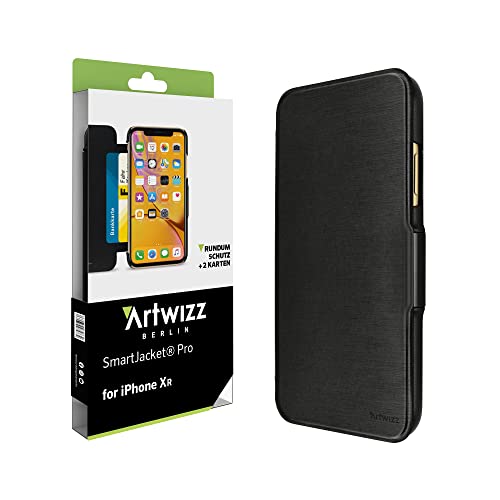 Artwizz SmartJacket PRO Handyhülle kompatibel mit iPhone XR - Schutzhülle mit Kartenfach, Magnetverschluss, Schwarz von Artwizz