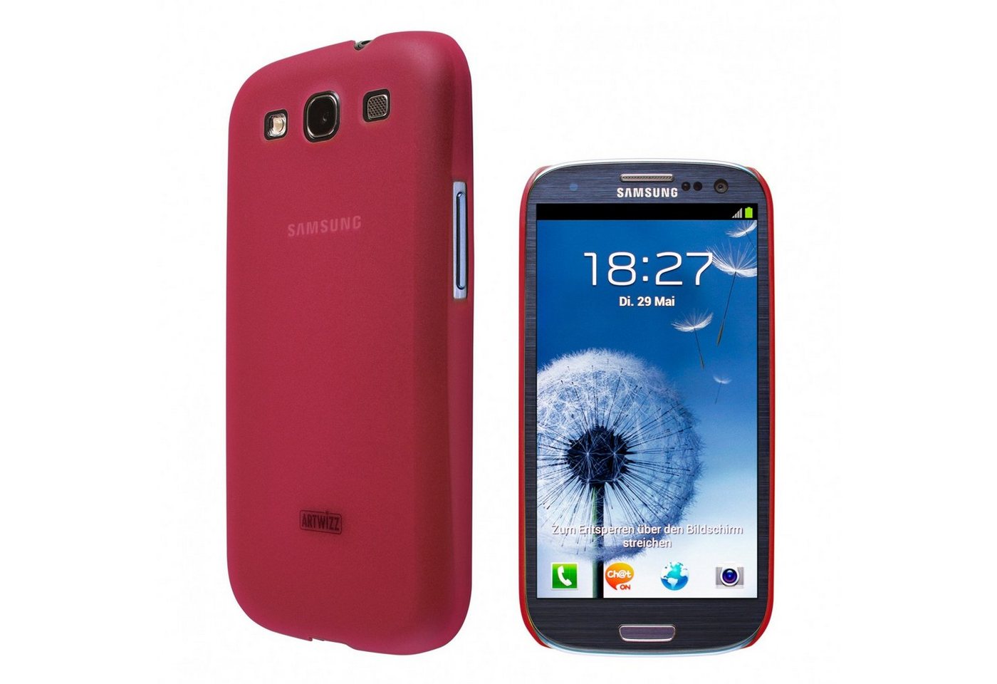 Artwizz Smartphone-Hülle SeeJacket Clip Light for Samsung Galaxy S III (GT-i9300), red von Artwizz