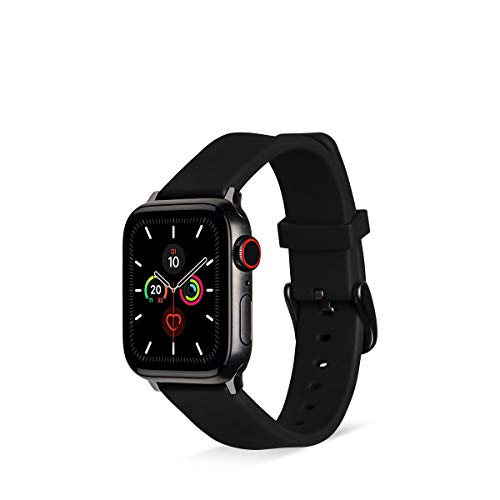 Artwizz WatchBand Silicone Armband kompatibel mit Apple Watch Ultra [49mm] 9 8 7 [45mm] SE 6 5 4 [44mm] 3 2 1 [42mm] Silikon Armband mit Adapter Black von Artwizz