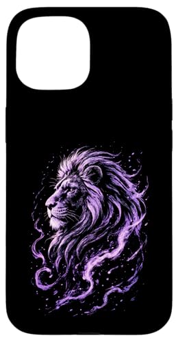 Löwenviolett, majestätisches Wildgebrüll, Naturkunst, kraftvoll Hülle für iPhone 15 Löwenviolett, majestätisches Wildgebrüll, Naturkunst, kraftvoll Hülle für iPhone 15 von Artwork