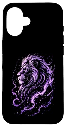 Löwenviolett, majestätisches Wildgebrüll, Naturkunst, kraftvoll Hülle für iPhone 16 Löwenviolett, majestätisches Wildgebrüll, Naturkunst, kraftvoll Hülle für iPhone 16 von Artwork