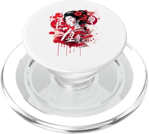 Farbenfrohe Japanische Geisha Symbole Street Art PopSockets PopGrip für MagSafe Farbenfrohe Japanische Geisha Symbole Street Art PopSockets PopGrip für MagSafe von Artworkfire