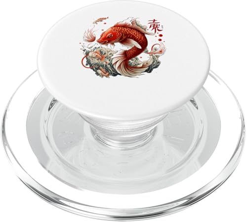 Japanischer Nishikigoi Koi Brokatkarpfen Symbol PopSockets PopGrip für MagSafe Japanischer Nishikigoi Koi Brokatkarpfen Symbol PopSockets PopGrip für MagSafe von Artworkfire