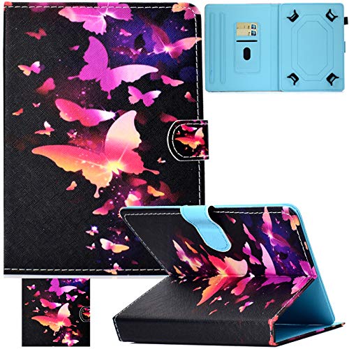 Artyond Universal-Schutzhülle für 17.8 cm (7 Zoll), PU-Leder, Standfunktion, Kartenfächer, für Samsung Galaxy Tab E 7.0,Tab A 7.0,Fire 7.0 2015 2017,HDX 7,7.5 Zoll (17.8,19.1 cm) (Sky Butterfly) von Artyond