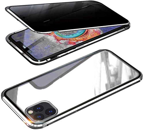 AruMinna Magnetische Handyhülle, ultradünn, Anti-Spionage-Schutz, 360°-Schutz, transparent, doppelseitig, gehärtetes Glas, silberfarben, für iPhone XS AruMinna Magnetische Handyhülle, ultradünn, Anti-Spionage-Schutz, 360°-Schutz, transparent, doppelseitig, gehärtetes Glas, silberfarben, für iPhone XS von AruMinna