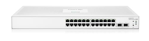 HPE Networking Instant On-Switch-Serie 1830 – Intelligent verwalteter Layer-2-Ethernet-Switch mit 24-Port Gb | 24x 1G | 2X SFP | Lüfterlos | EU-Kabel (JL812A#ABB) von Aruba a Hewlett Packard Enterprise company