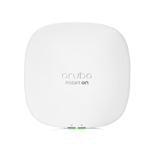 Aruba Instant On AP25 4x4 Wi-Fi 6 Access Point | RW Rest-of-World-Modell | Netzteil mit EU-Kabel im Lieferumfang enthalten (R9B33A) von Aruba a Hewlett Packard Enterprise company