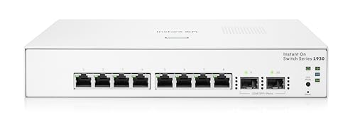 HPE Networking Instant On-Switch-Serie 1930 – Intelligent verwalteter Layer 2+-Ethernet-Switch mit 8-Port Gb | 8X 1G | 2X SFP | EU-Kabel (JL680A#ABB) von Aruba a Hewlett Packard Enterprise company