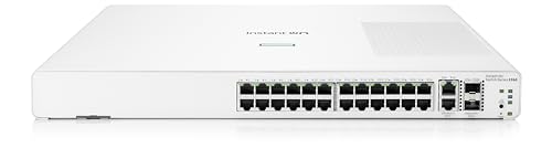HPE Networking Instant On-Switch-Serie 1960 – Intelligent verwalteter Layer 2+-Ethernet-Switch mit 24-Port Gb | 24x 1G | 2X 10GBase-T, 2X SFP+ | Stapelbar | EU-Kabel (JL806A#ABB) von Aruba a Hewlett Packard Enterprise company
