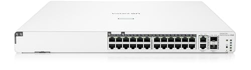 HPE Networking Instant On-Switch-Serie 1960 – Intelligent verwalteter Layer 2+-Ethernet-Switch mit 24-Port Gb und PoE 370W | 24x 1G | 2X 10GBase-T, 2X SFP+ | EU-Kabel (JL807A#ABB) von Aruba a Hewlett Packard Enterprise company