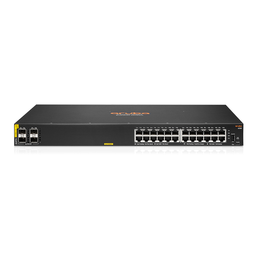 Aruba 6100 28-Port Access Switch (JL677A) [24x Gigabit Ethernet, 4x 10G SFP+, PoE] von Aruba