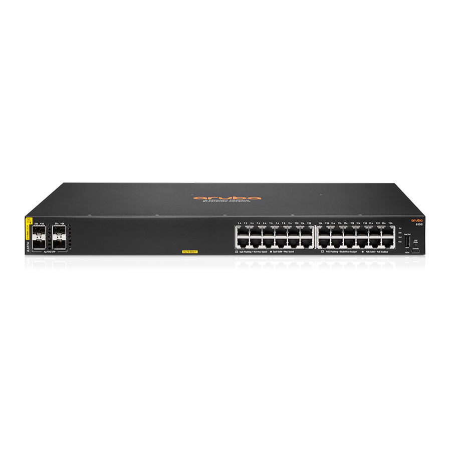 HPE Aruba Networking CX6100 28-Port Access Switch (JL677A) [24x Gigabit Ethernet, 4x 10G SFP+, PoE] von HPE