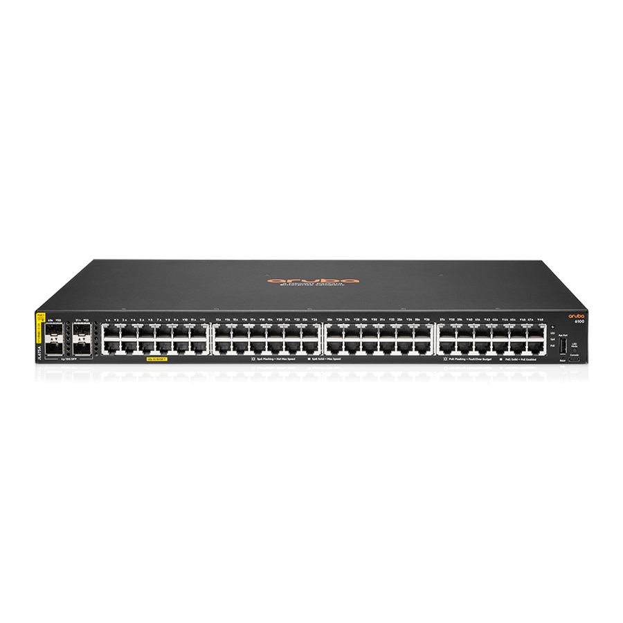 Aruba 6100 52-Port Access Switch (JL675A) [48x Gigabit Ethernet, 4x 10G SFP+, PoE] von Aruba