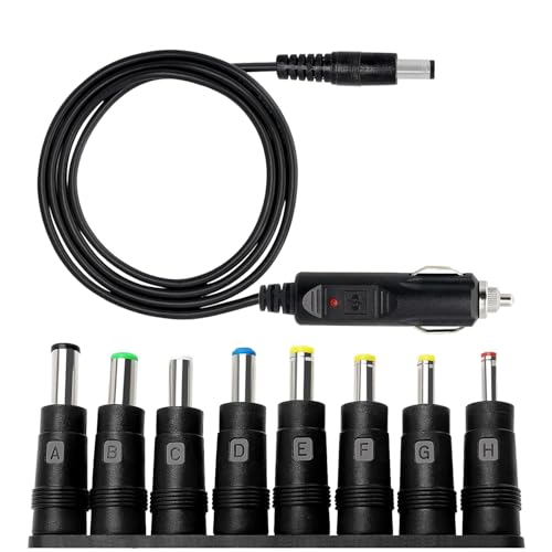 Arubaitai Auto DVD Player ladekabel - 12V Auto dc stecker netzteil - 1 Meter 5A Kabel zigarettenanzünder mit 8 Stücke Klinkenstecker Adapter für DVD Player Handy TV Arubaitai Auto DVD Player ladekabel - 12V Auto dc stecker netzteil - 1 Meter 5A Kabel zigarettenanzünder mit 8 Stücke Klinkenstecker Adapter für DVD Player Handy TV von Arubaitai