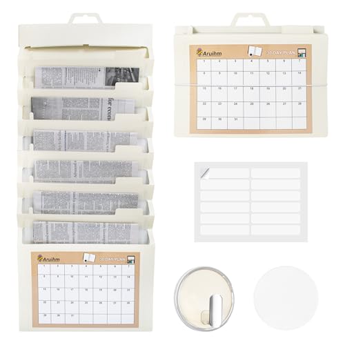 Erweiterbare Wand-Ärmelklappmappe-Ordner, Aruihm-Ordnerordner mit 6 abnehmbaren aufhängenden Taschen, mehrschichtiges A4-Dateispeichergerät, tragbarer und faltbarer Ordnerbeutel, von Aruihm