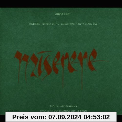 Miserere von Arvo Pärt