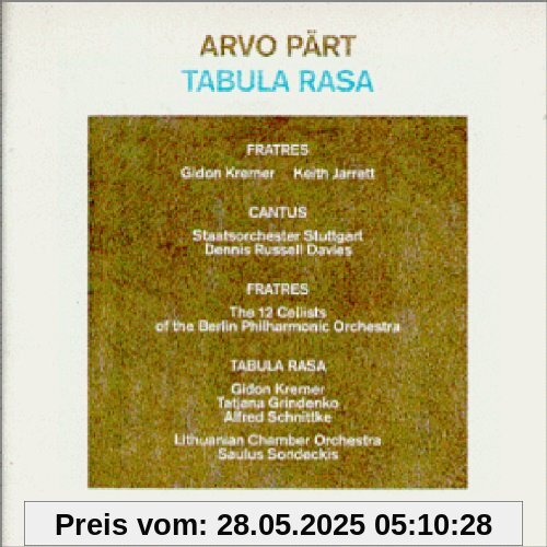 Tabula Rasa Tabula Rasa von Arvo Pärt