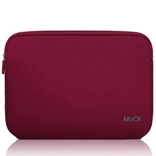 ARVOK 13 13,3 14 Zoll Laptoptasche Schutzhülle für MacBook Pro 14 2021, Wasserdicht Laptop Sleeve Case Laptophülle Notebook Hülle Tasche für HP/Dell/Lenovo/Asus/Acer, Wein Rot von Arvok