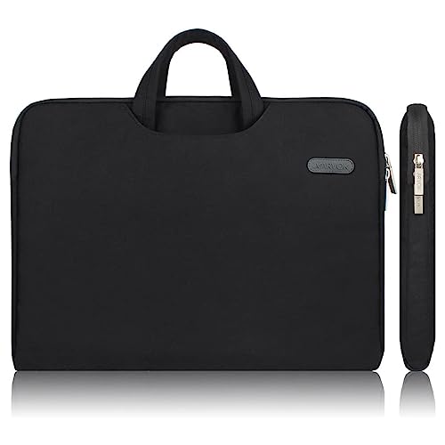 Arvok 11 11,6 12 Zoll Laptoptasche Schutzhülle Wasserdicht Canvas-Gewebe, Laptop Sleeve Case Laptophülle Notebook Hülle Tasche für Acer/Asus/Dell/Fujitsu/Lenovo/HP/Samsung/Sony, Schwarz von Arvok