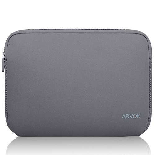 Arvok 11 11,6 12 Zoll Laptoptasche Schutzhülle Wasserdicht Neoprene, Laptop Sleeve Case Laptophülle Notebook Hülle Tasche für Acer/Asus/Dell/Fujitsu/Lenovo/HP/Samsung/Sony, Grau von Arvok