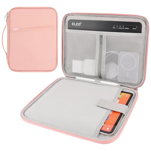 Arvok 9-11 Zoll Tablet Tasche für das Neue 11" iPad Pro M4/iPad Air M2 2024, iPad 10,9" (10. Generation), iPad Pro 11" 4/3/2, iPad Air 5/4/3 10,9"/10,5", wasserfeste Tablet-Tragetasche, Rosa von Arvok