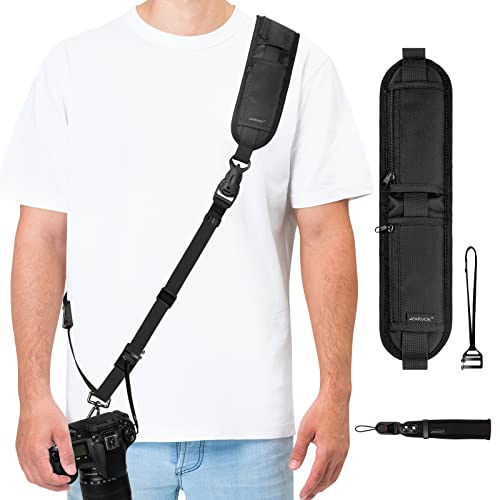 Arvok Kamera Schultergurt mit Handschlaufe, Kamera Tragegurt Schnellverschluß mit Schrauben und 2 Tasche, Verstellbarer Kameragurt Schultergurt für Canon Nikon Sony Fujifilm Olympus DSLR-Kamera Arvok Kamera Schultergurt mit Handschlaufe, Kamera Tragegurt Schnellverschluß mit Schrauben und 2 Tasche, Verstellbarer Kameragurt Schultergurt für Canon Nikon Sony Fujifilm Olympus DSLR-Kamera von Arvok