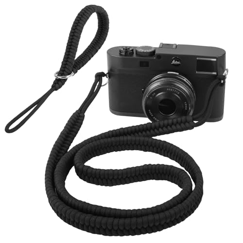 Arvok Schultergurt Kamera mit Handschlaufe Kamera, Kameragurt Kamera, Kamera-Hals-Schultergurt, Kletterseil-Kameragurt, für Nikon Sony Fuji Micro Single DSLR-Kamera, Flaches Seil Schwarz Arvok Schultergurt Kamera mit Handschlaufe Kamera, Kameragurt Kamera, Kamera-Hals-Schultergurt, Kletterseil-Kameragurt, für Nikon Sony Fuji Micro Single DSLR-Kamera, Flaches Seil Schwarz von Arvok
