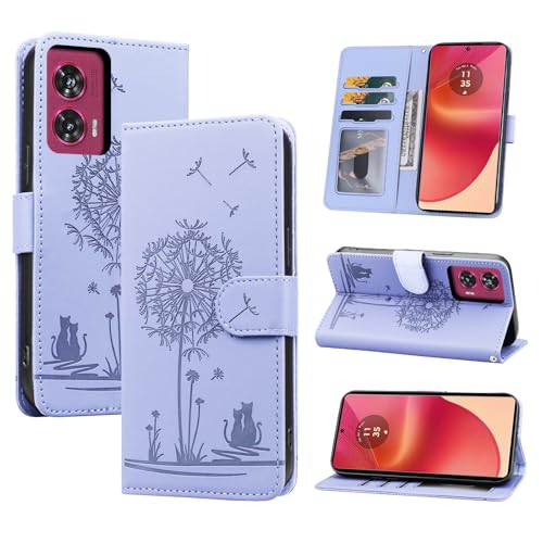 AsWant Handyhülle für Motorola Edge 50 Fusion Hülle Premium Lederhülle [Kartenfach] [RFID-Blockierung] Flip Case Tasche Standfunktion Klapphülle Schutzhülle für Motorola Edge 50 Fusion (Violett) von AsWant