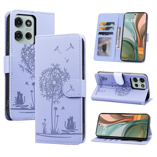 AsWant Handyhülle für Motorola Moto G75 Hülle Premium Lederhülle [Kartenfach] [RFID-Blockierung] Flip Case Tasche Standfunktion Klapphülle Schutzhülle für Motorola Moto G75 (Violett) von AsWant