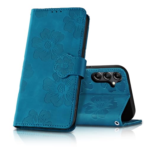 AsWant Handyhülle für Samsung Galaxy A55 5G Hülle Premium Lederhülle - Klapphülle Tasche [Stand] [Kartenfach] Schutzhülle für Samsung A55 (Blau) von AsWant