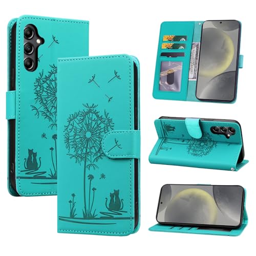 AsWant Handyhülle für Samsung Galaxy S24 Hülle Premium Lederhülle [Kartenfach] [RFID-Blockierung] Flip Case Tasche Standfunktion Klapphülle Schutzhülle für Galaxy S24 (Grün) von AsWant