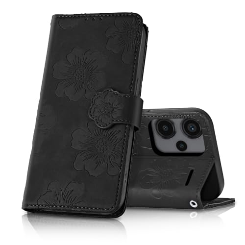 AsWant Handyhülle für Xiaomi Redmi Note 13 Pro Plus 5G Hülle Premium Lederhülle - Klapphülle Tasche [Stand] [Kartenfach] Schutzhülle für Redmi Note 13 Pro Plus (Schwarz) von AsWant