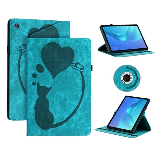 AsWant Hülle für Huawei MediaPad M5 /M5 Pro 10.8 Zoll 2018 Tablette- Schutzhülle Ultradünne mit Portemonnaie und Standfunktion Kompatibel mit Mediapad M5 10/ M5 10 Pro Hülle (Blau) von AsWant
