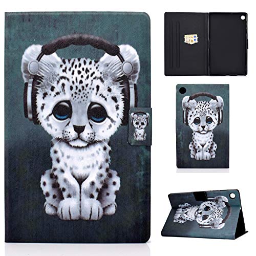 AsWant Hülle für Lenovo Tab M10 Plus 10.3 Zoll Folio Flip Brieftasche Etui Karte Steckplatz Magnetisch Tablet Schutzhülle für Lenovo Tab M10 Plus FHD 10.3" TB-X606X/TB-X606F - Leopard von AsWant