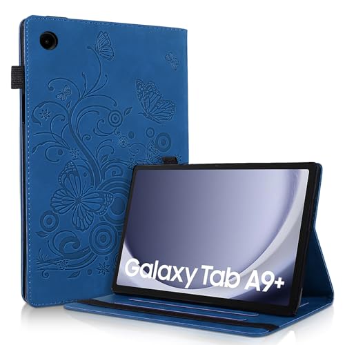 AsWant Hülle für Samsung Galaxy Tab A9 Plus 11'' 2023 SM-X210 SM-X215 SM-X216 Ultradünne Hülle mit Brieftasche Funktion und Standfunktion Kompatibel mit Galaxy Tab A9+, Blau von AsWant